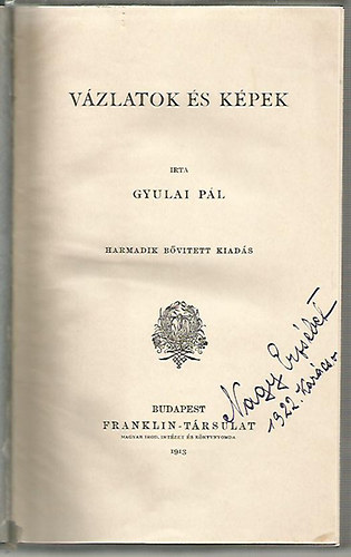 Gyulai P�l - V�zlatok �s k�pek