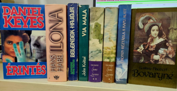 Hans Habe, Katherine Anne Porter, John Knittel, Alexandre Dumas, A. J. Cronin, Gustave Flaubert Daniel Keyes - 7db reg�ny 8 k�tetben, K�NYVMENT� AJ�NLAT: �rint�s +Ilona+ Bolondok haj�ja+ Via Mala+ Emma Lyonna I-II+ R�zt�bla a kapu alatt+ Bovaryn�