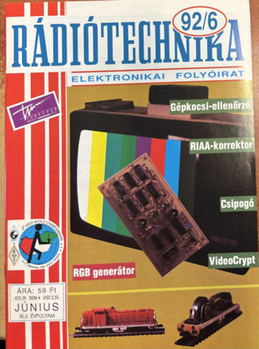R�di�technika XLII. �vfolyam 1992. 6. sz�m