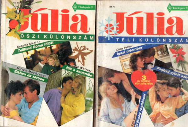 Sally Wentworth, Kate Denton Diana Palmer - 4 db J�lia k�l�nsz�m: 1992. �vf. tavaszi + 3. ny�ri + 4. �szi + 5. t�li