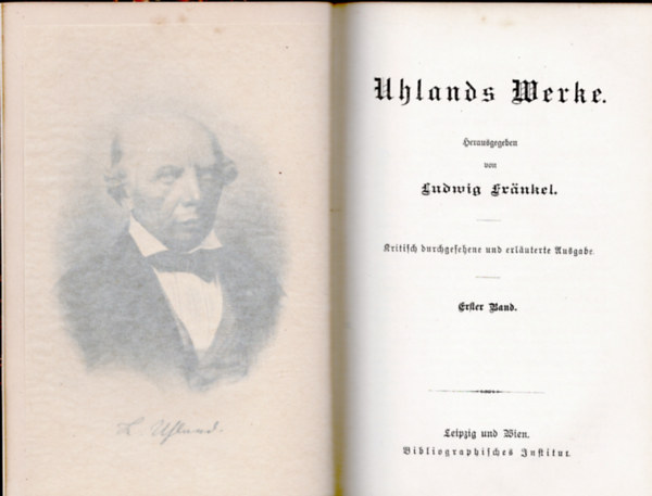 Dr. Ludwig Fr�nkel - Uhlands Werke - erster band