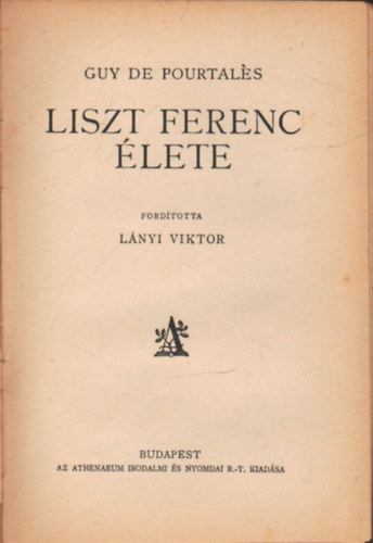Guy de Pourtals - Liszt Ferenc lete