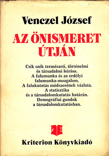 Venczel József - Az önismeret útján: Tanulmányok az erdélyi társadalomkutatás köréből