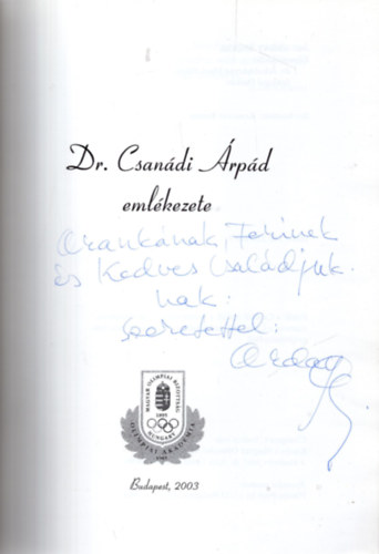 Arday Andor - Dr. Csandi rpd emlkezete