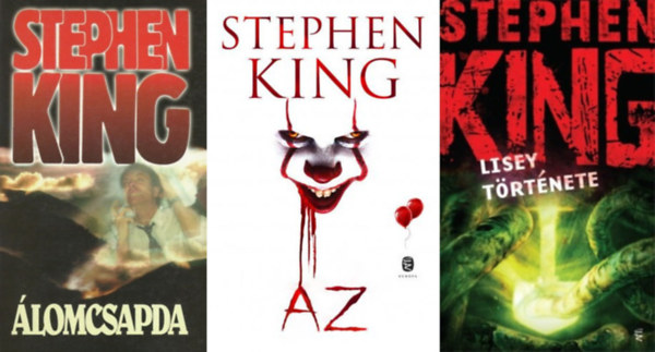 Stephen King - 3 db Stephen King knyv: Lisey trtnete + lomcsapda + AZ 1-2. (3 m 4 ktetben)
