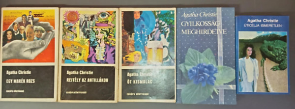 Agatha Christie - (5db) Agatha Christie knyvcsomag: Egy mark rozs / Rejtly az Antillkon / t kismalac / Gyilkossg meghirdetve / ti clja ismeretlen