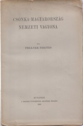 Fellner Frigyes - Csonka-Magyarorszg nemzeti vagyona