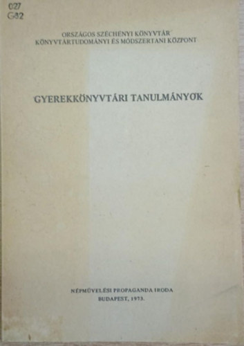 Vargha Bal�zs  (szerk.) - Gyerekk�nyvt�ri tanulm�nyok