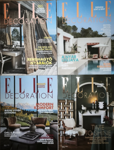 Osv�rt Judit  (Szerk.) - 4db k�tet az Elle Decoration Magyarorsz�g sorozatb�l - 2024. 4. sz�m, 2025. 4. sz�m, 2025. 5. sz�m, 2025. 6. sz�m