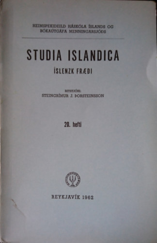 Peter Hallberg - Snorri Sturluson och Egil Saga Skallagrímssomar. Ett försök till spraklig författarbestämning (Studia Islandica 20.)
