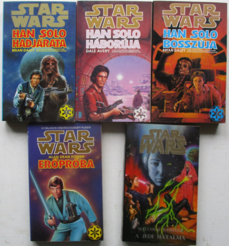 5 db Star Wars ktet (Han Solo hadjrata, Han SOlo hborja, Erprba, A jedi hatalma, Han Solo bosszja)