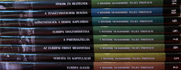 A második világháború teljes története sorozat 8 db könyv (2, 5-10, 14)