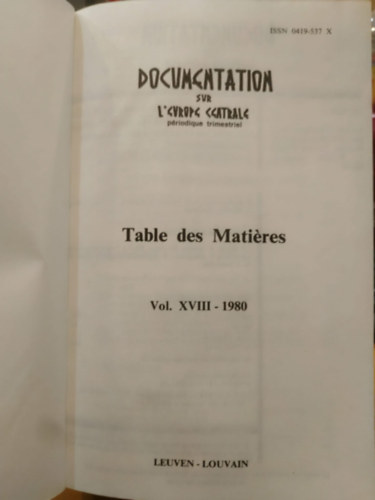 DOKUMENTÁCIÓ A CVROPS-RÓL - ATRALE Vol. XVIII. - 1980 + Vol. XIX - 1981 + Vol. XX - 1982