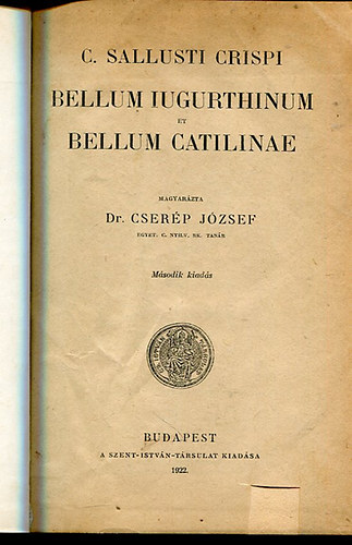 Dr. Hittrich dn - C. Sallusti Crispi Bellum Iugurthinum et Bellum Catilinae