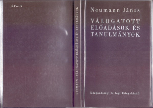 Neumann Jnos - Vlogatott eladsok s tanulmnyok