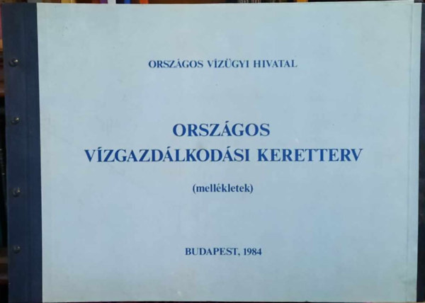Orsz�gos V�zgazd�lkod�si Keretterv (mell�kletek) 59�42cm, har�nt album, 10db. sz�nes, nagym�ret� kihajthat� t�rk�pmell�klettel