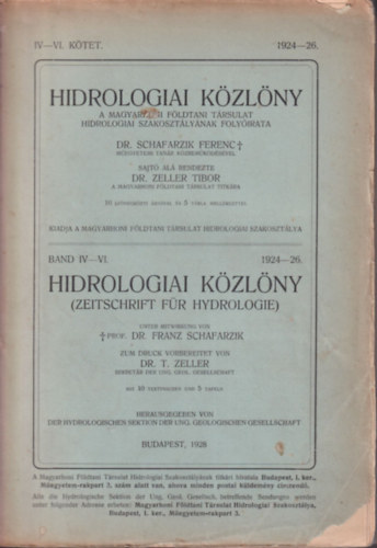 Hidrolgiai kzlny 1924-26. (IV-VI. ktet)