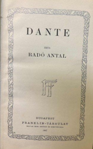 Radó Antal - Dante