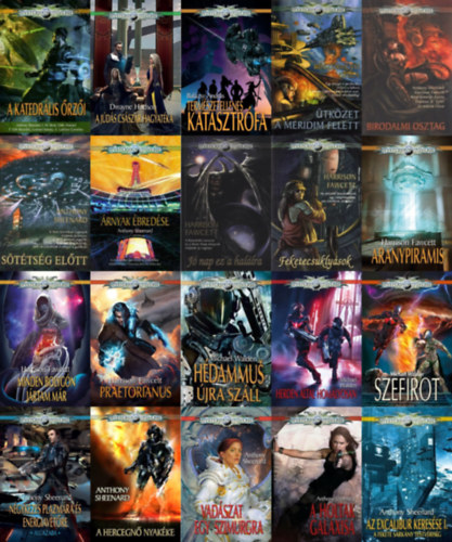 Harrison Fawcett, Michael Walden, Dwayne Hudson, Bal�zsy Andr�s, B�sz�rm�nyi Gyula, Sz�lesi S�ndor, Fony�di Tibor, I. M. Brod, Dave Howard, F. T�th Benedek, Leonard Stansky, Anthony Sheenard - 20 db Mysterious Universe sci-fi: Birodalmi osztag + Vad�szat egy szimurgra + A Katedr�lis �rz�i + Feketecsukly�sok + A holtak galaxisa + Term�szetellenes katasztr�fa + Aranypiramis + Praetorianus + H�dammu� �jra sz�ll + Szefirot