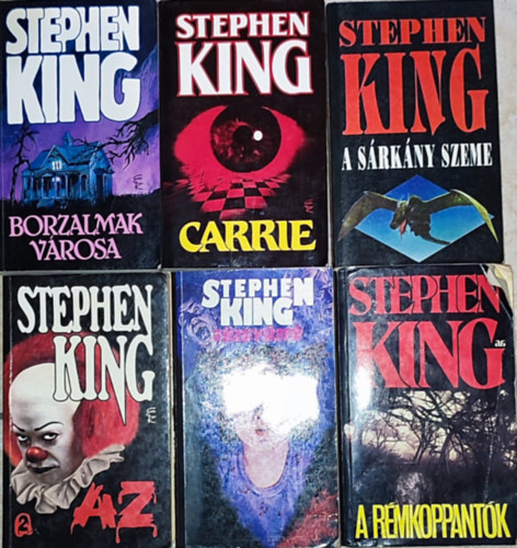 Stephen King - 6db Stephen King mű - A rémkoppantók; Az 2.; Tűzgyújtó; A sárkány szeme; Borzalmak városa; Carrie
