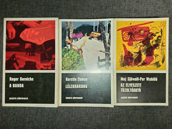 Kerstin Ekman, Maj Sj�wall Roger Borniche - Per Wahl�� - A banda + L�lekharang + Az elveszett t�zolt�aut� (3db Fekete K�nyvek krimi)
