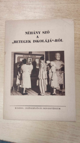 Néhány szó a "betegek iskolájá"-ról prospektus