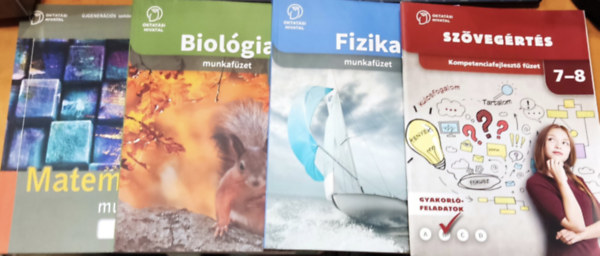 Csajgi Sndor, Subai Gza Gyrgy Gza - Matematika 8 munkafzet + Biolgia 7-8 munkafzet + Fizika 7-8 munkafzet + Szvegrts 7-8 Kompetenciafejleszt fzet (4 ktet)