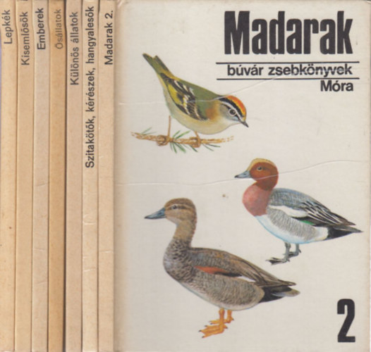 7 db. Bvr zsebknyvek (Madarak 2. + Szitaktk, krszek, hangyalesk + Klns llatok + sllatok + Emberek + Kisemlsk + Lepkk)
