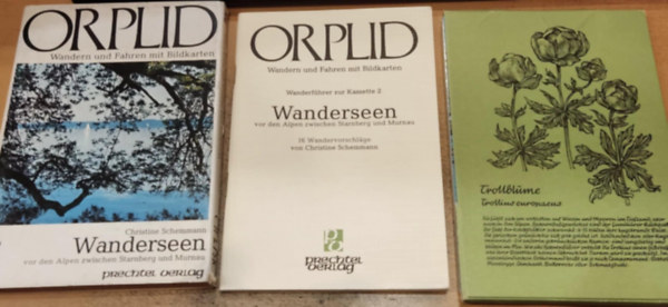 Prechtel Verlag Christine Schemmann - Orplid 2: Wandern und Fahren mit Bildkarten - Wanderseen vor den Alpen zwischen Starnberg und Murnau (16 db képes kártya, magyarázó szöveggel és egy oldalas füzet, térképekkel)