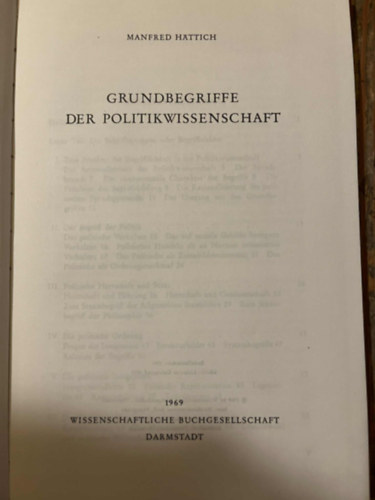 manfred hattich - Grundbegriffe der Politikwissenschaft