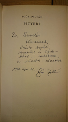 So�s Zolt�n - Pityeri (dedik�lt)