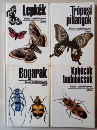 Bvr knyvek Entomolgia tmakrben (4db) Lepkk + Trpusi pillangk + Bogarak + Kabck, bodobcsok